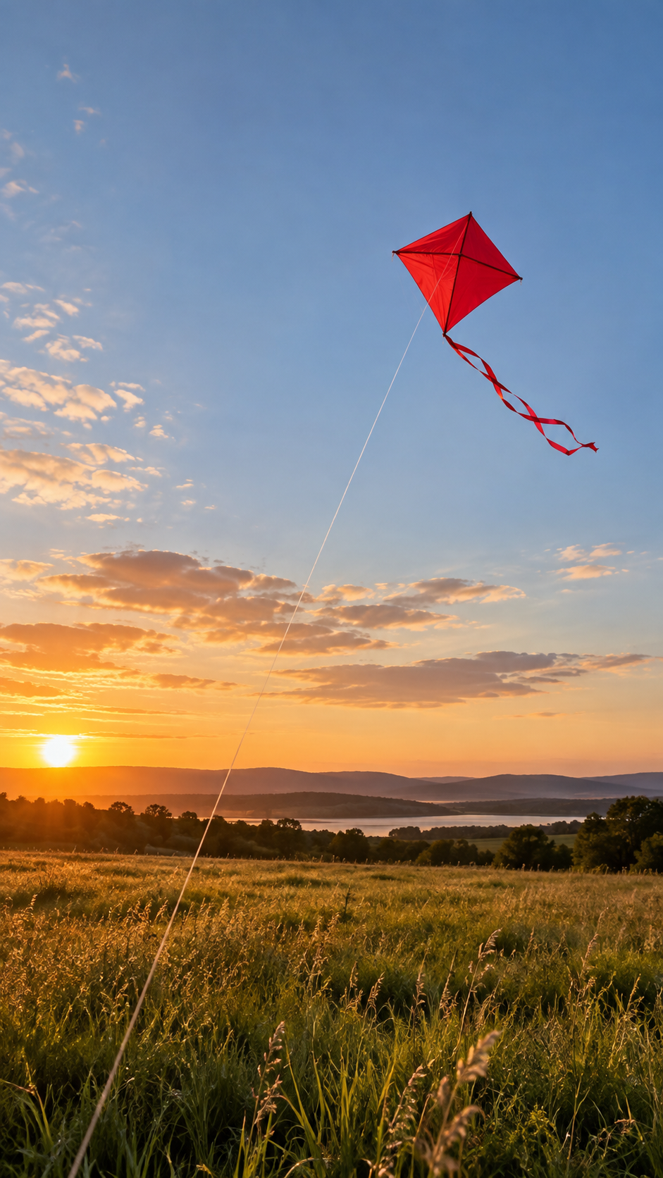 One self-created kite-and-field reference image.